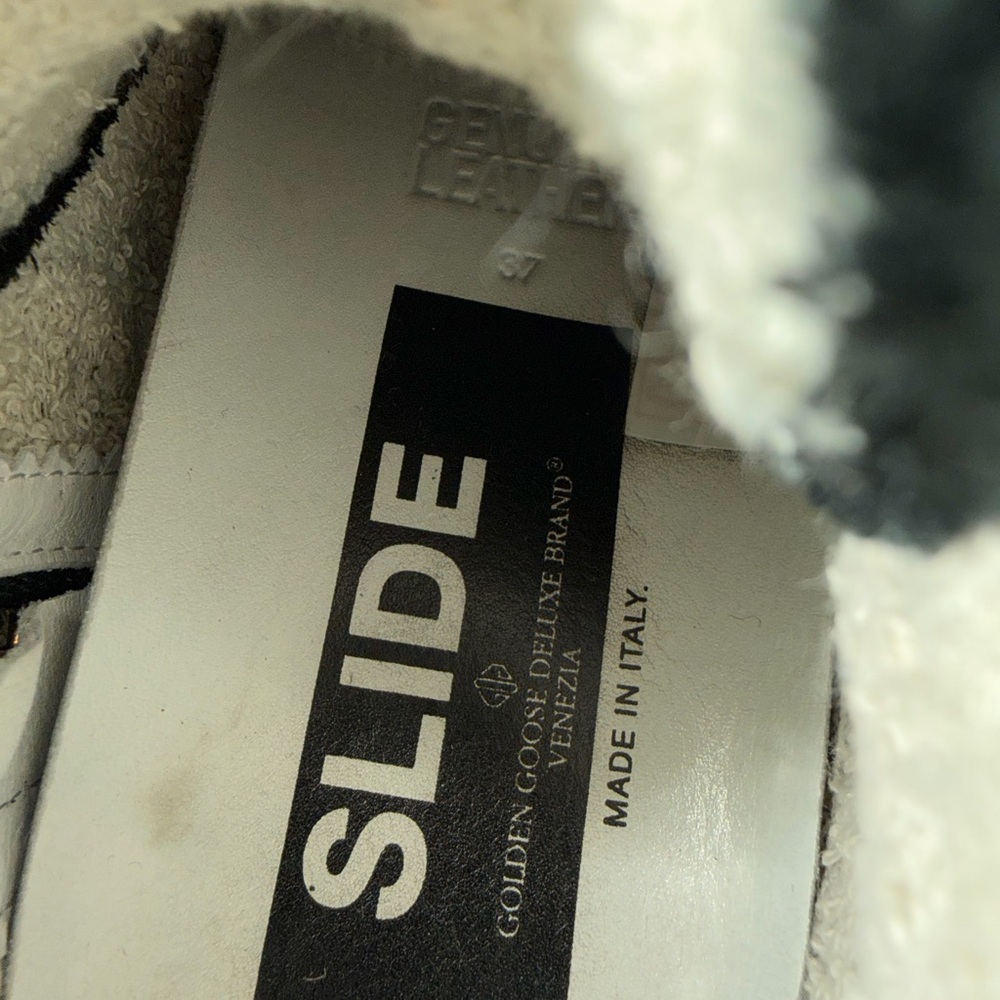 Golden Goose Black Leather Studded High-Top Sneakers with Gray Laces - Picture 8 of 11